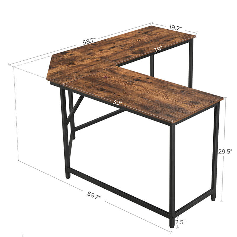L-shaped Home Office Table for Sale|Wholesale Furniture Supplier|VASAGLE